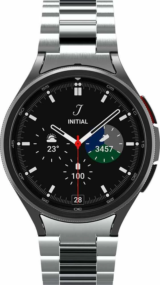 „Spigen Modern Fit 316L“ dirželis, sidabrinis - „Samsung Galaxy Watch6 Classic“ 47 mm