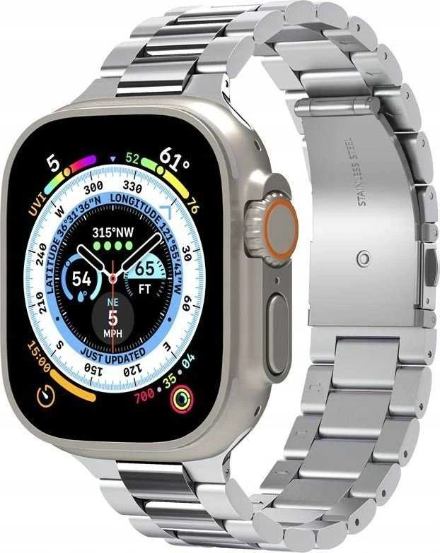 Spigen Modern Fit 316L Band, sidabrinis - Apple Watch 49mm/46mm/45mm/44mm/42mm