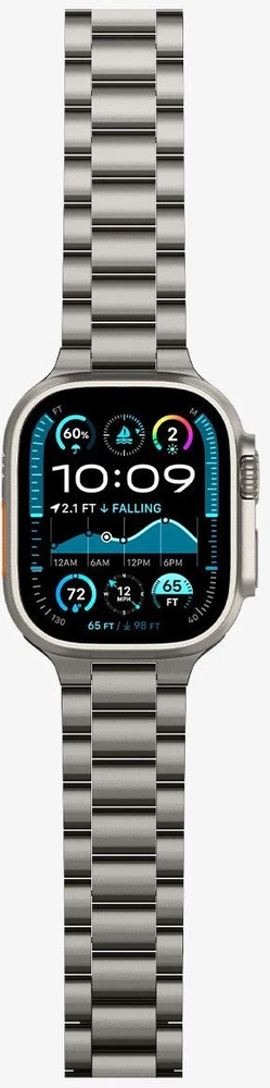 „Spigen Modern Fit“ titano dirželis, natūralus titanas - „Apple Watch 49mm/46mm/45mm/44mm“