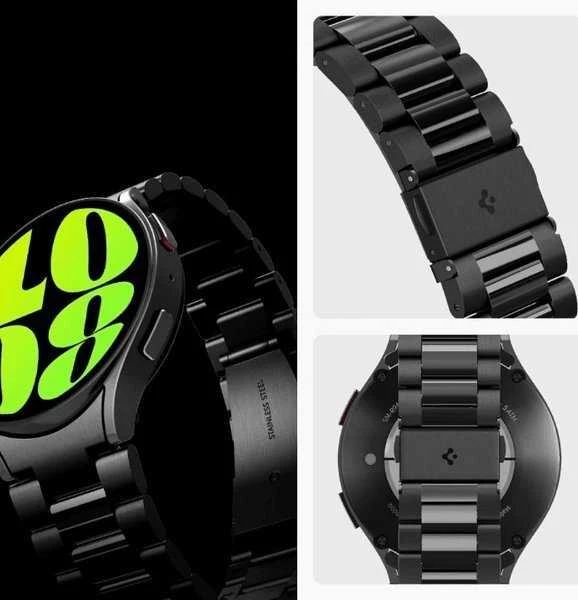 Spigen Modern Fit 316L Band, juodas - Samsung Galaxy Watch6 44mm