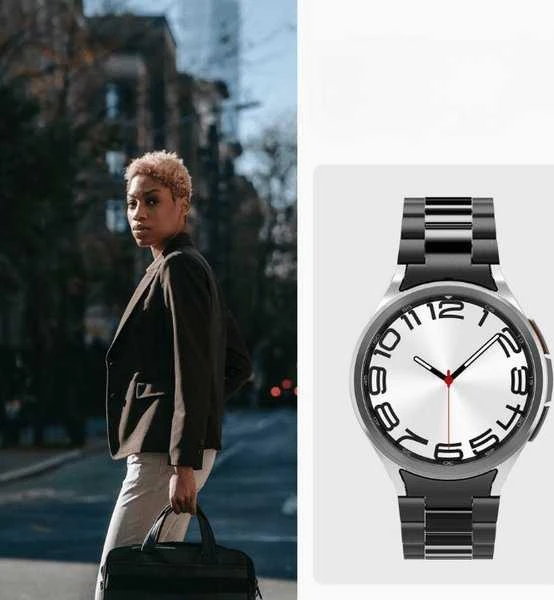 „Spigen Modern Fit Band“ – apyrankė, skirta „Samsung Galaxy Watch 6 Classic“ 47 mm (juodas)