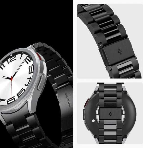 „Spigen Modern Fit Band“ – apyrankė, skirta „Samsung Galaxy Watch 6 Classic“ 47 mm (juodas)