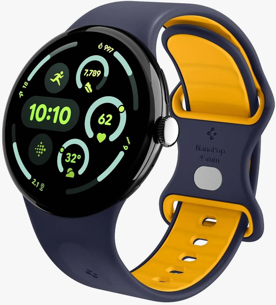 „Spigen Nano Pop Band“, mėlynių ir tamsiai mėlyna – „Google Pixel Watch 4/3“ 45 mm