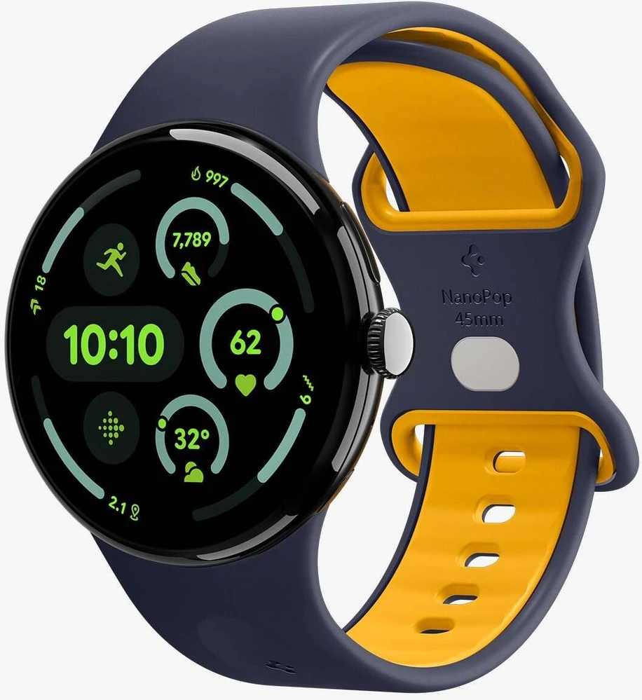 „Spigen Nano Pop Band“, mėlynių ir tamsiai mėlyna – „Google Pixel Watch 4/3“ 45 mm