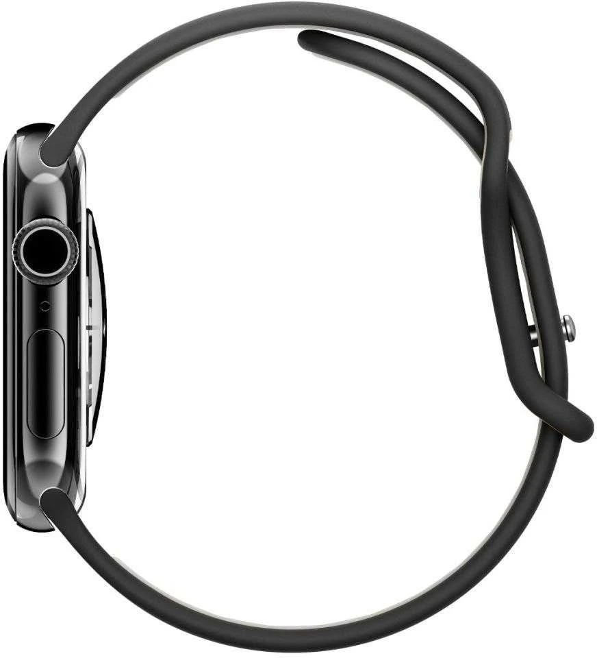 Juoda apyrankė Apple Watch 6 / 7 / 8 / 9 / 10 / SE / Ultra 1 / 2 (44 / 45 / 46 / 49 mm) laikrodžiui „Spigen Nano Pop”