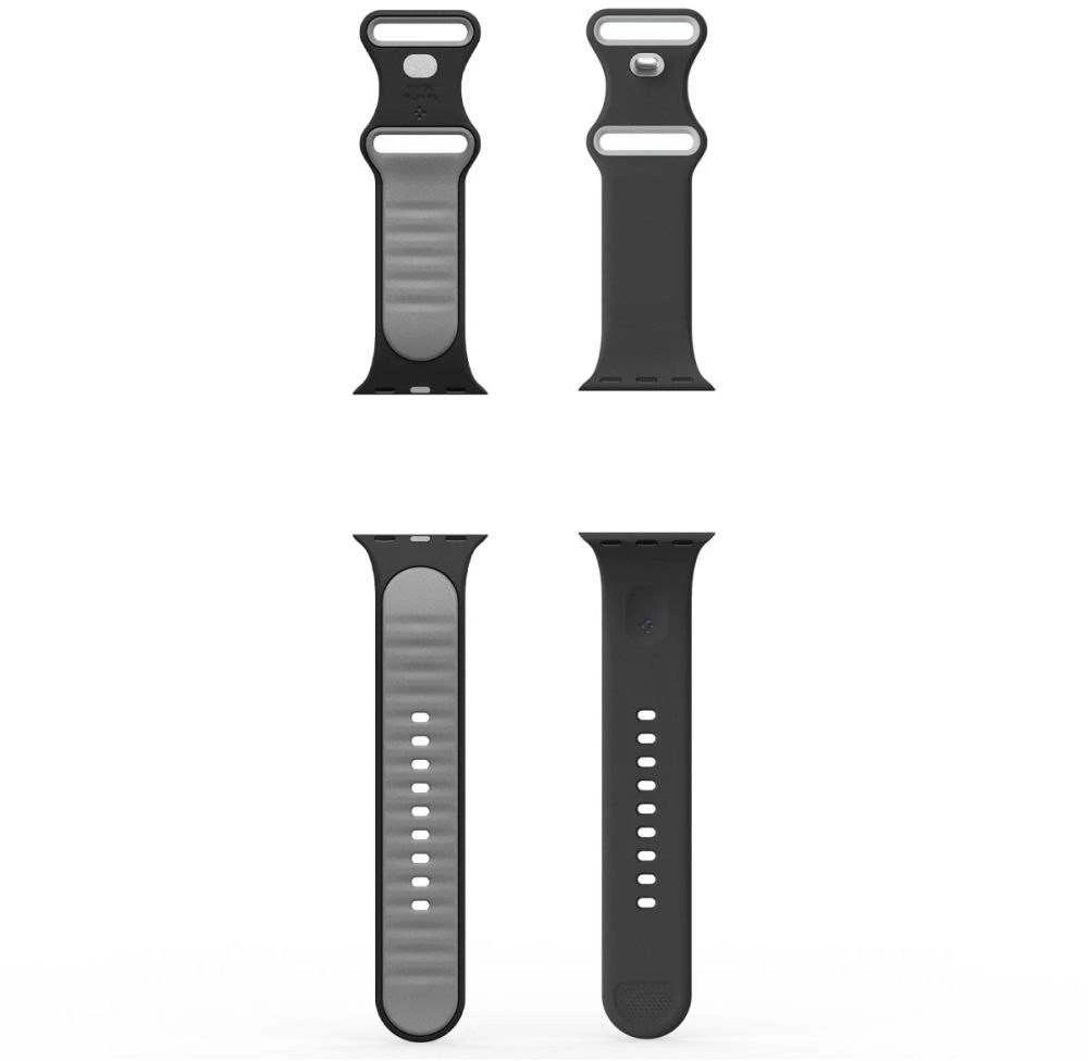 Juoda apyrankė Apple Watch 6 / 7 / 8 / 9 / 10 / SE / Ultra 1 / 2 (44 / 45 / 46 / 49 mm) laikrodžiui „Spigen Nano Pop”