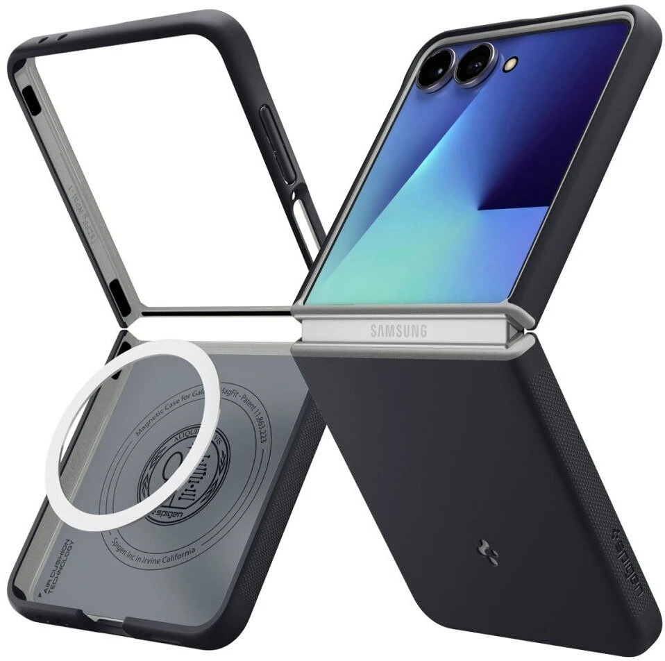 Dėklas Spigen Nano Pop Mag Magsafe Galaxy Z Flip 7 Juodas Sesame