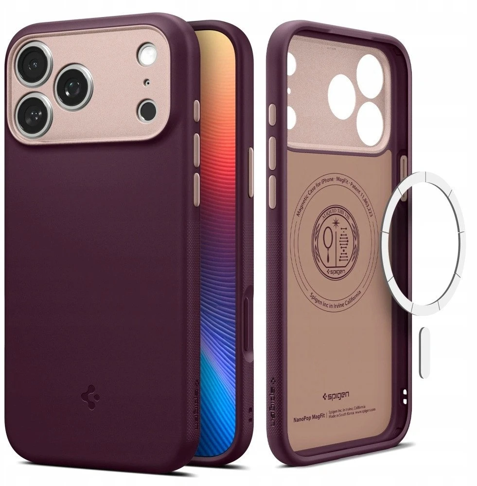 Spigen Nano Pop Mag MagSafe dėklas iPhone 17 Pro - bordo spalvos