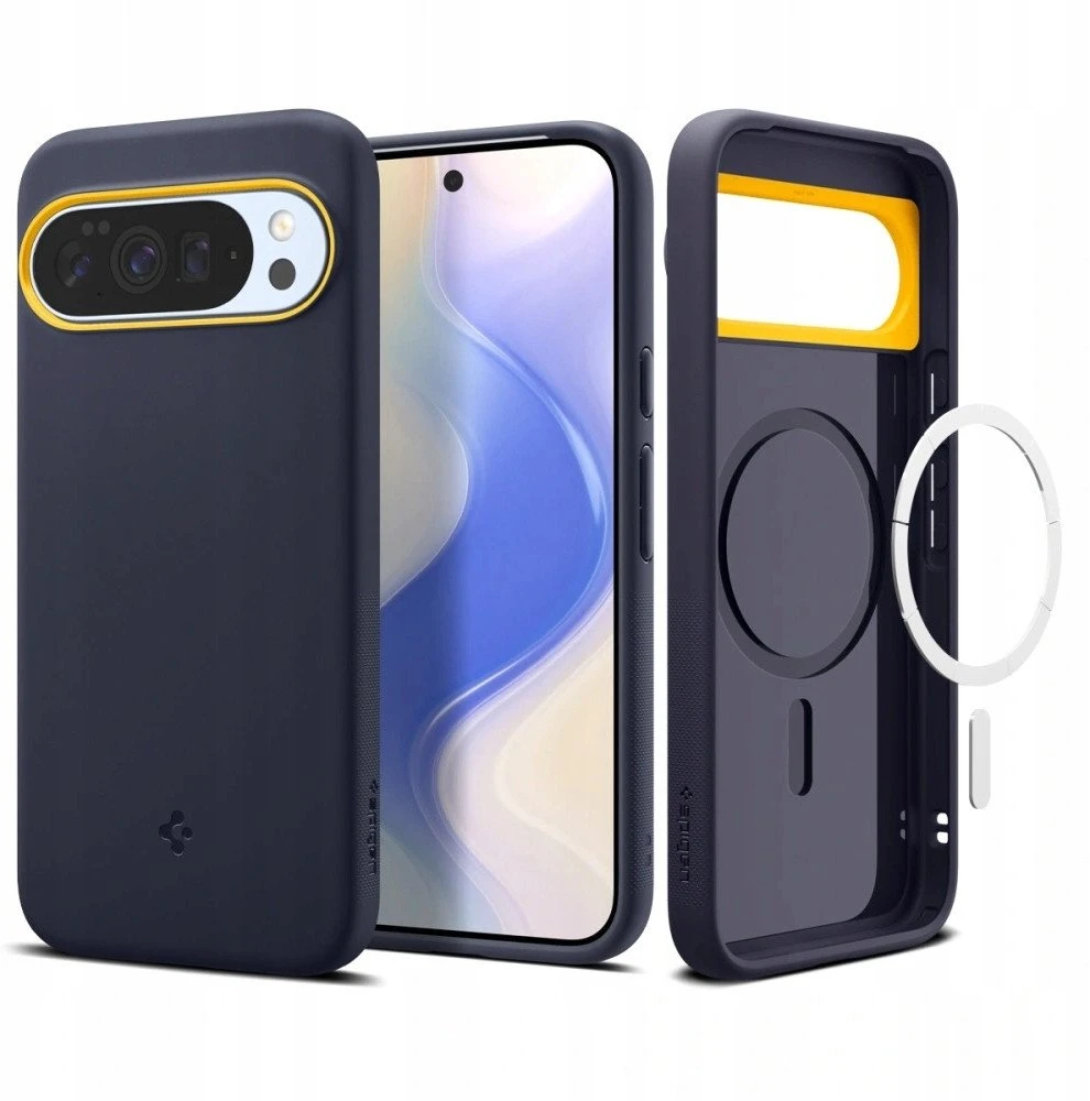 Dėklas Spigen „Nano Pop MagSafe“, mėlynių tamsiai mėlynas – „Google Pixel 10 Pro“ / „Pixel 10“
