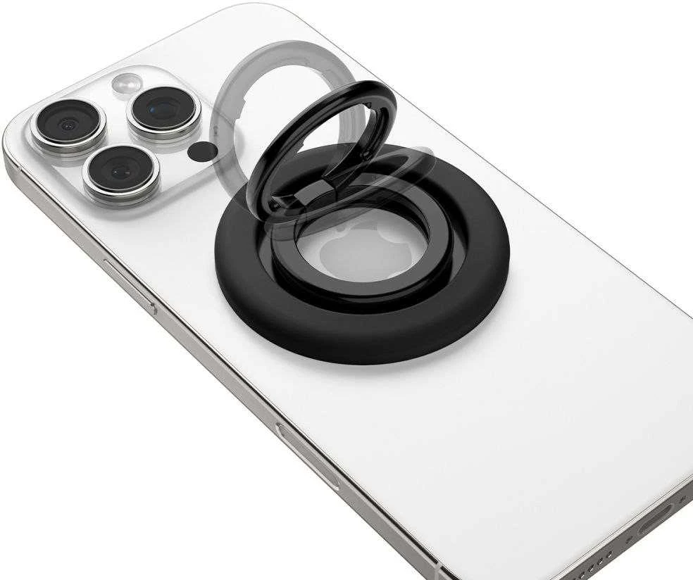 Spigen Nano Pop MagSafe telefono laikiklis, juodas sezamas