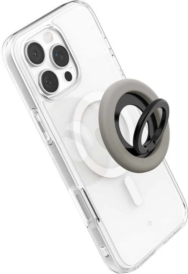 Pilkas magsafe žiedas telefonui su laikikliu pirštui „Spigen Nano Pop Magsafe”