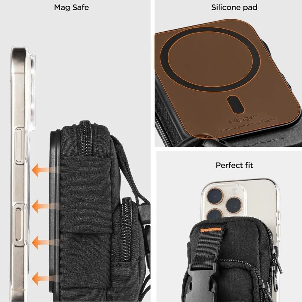 Spigen nešiojamas dėklas-organizeris SnapZip MagSafe, juodas