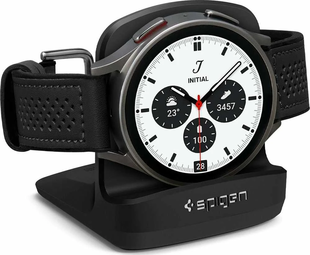 Naktinis įkrovimo stovas Spigen S353, skirtas Samsung Galaxy 5/5 Pro, Juodos spalvos