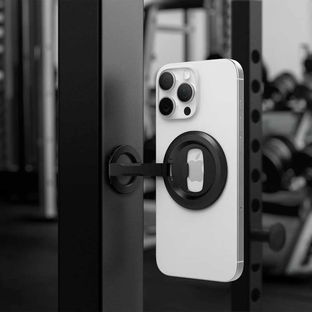 Spigen O-Mag magnetinis telefono laikiklis su reguliuojamu stovu