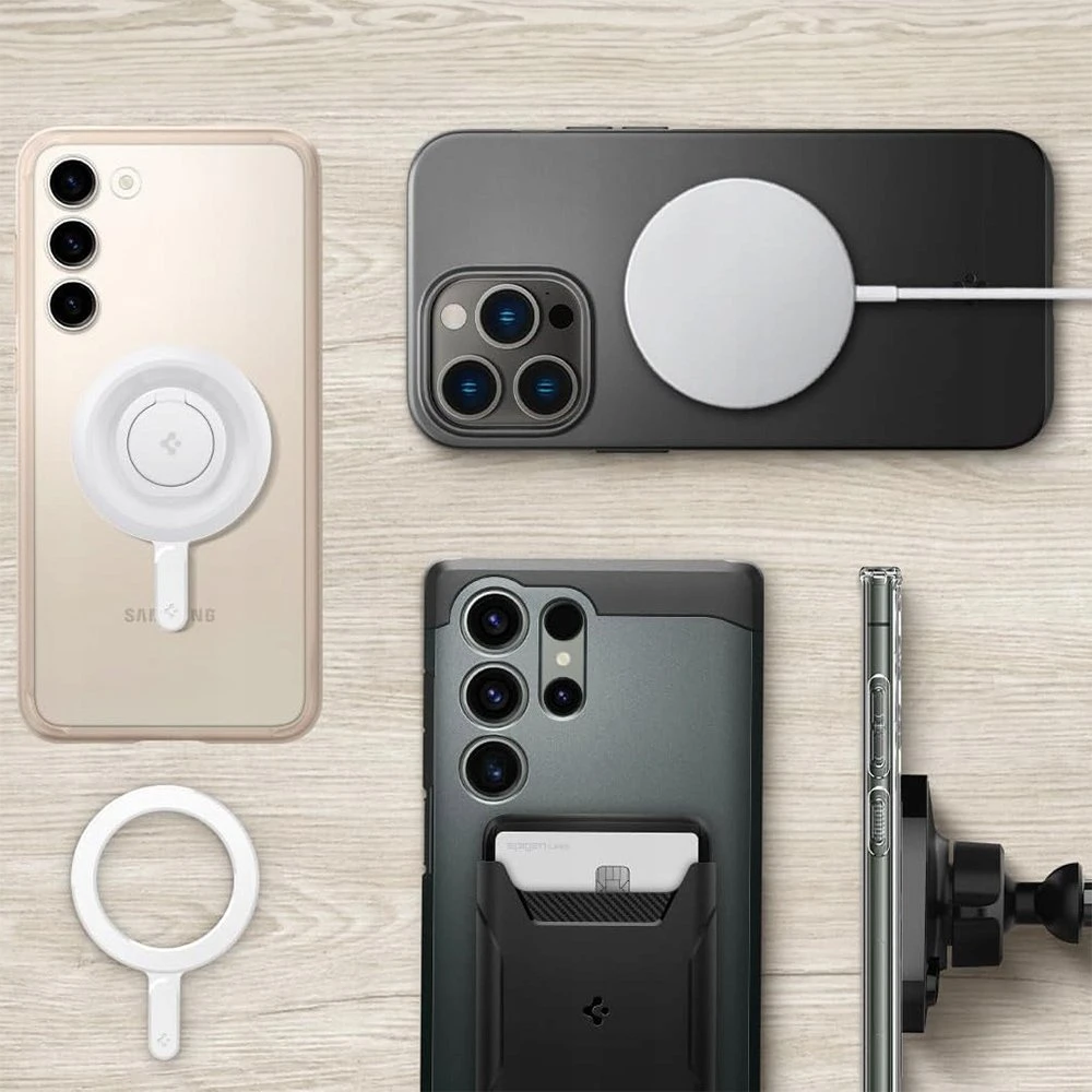 Spigen OneTap Ring magnetinė plokštelė, balta