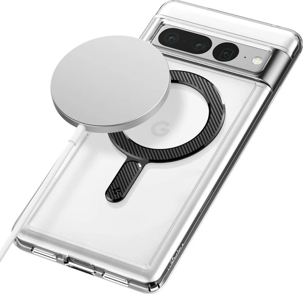 Dėklas Spigen OneTap Ring magnetinė plokštelė, anglies raštas