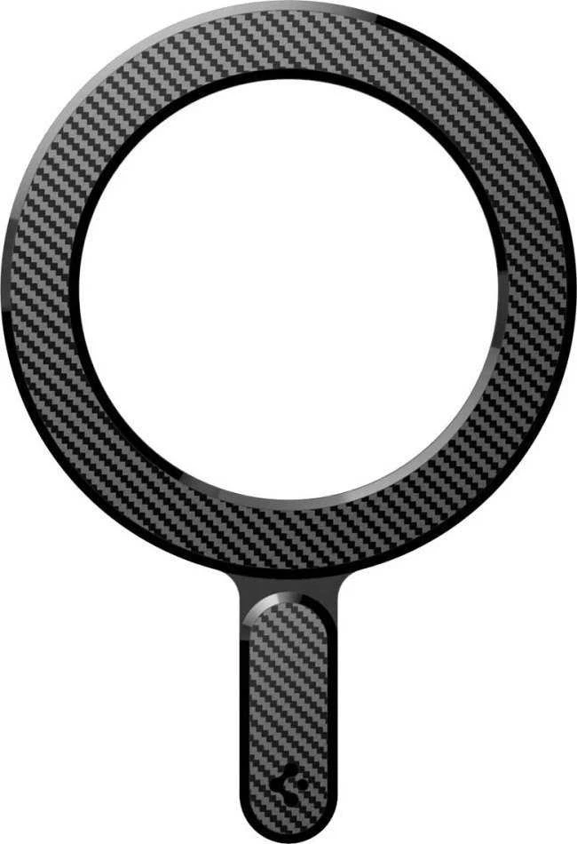 Dėklas Spigen OneTap Ring magnetinė plokštelė, anglies raštas
