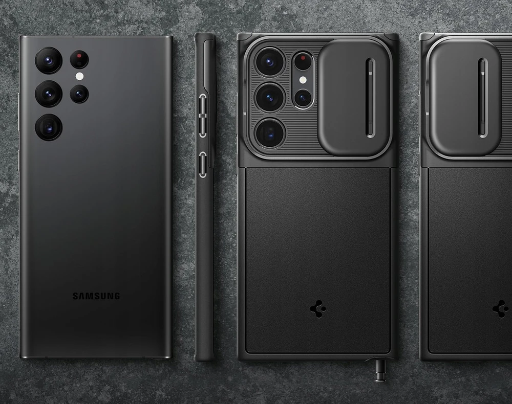 Spigen Optik Armor dėklas skirtas Samsung Galaxy S26 Ultra – juodos spalvos
