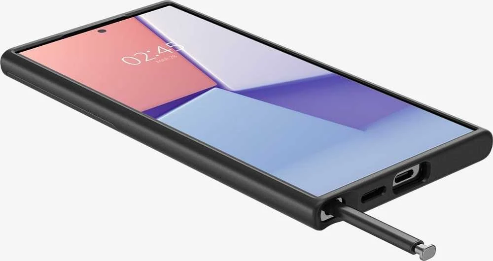 Samsung Galaxy S24 Ultra Spigen Optik Armor dėklas telefonui juodos spalvos