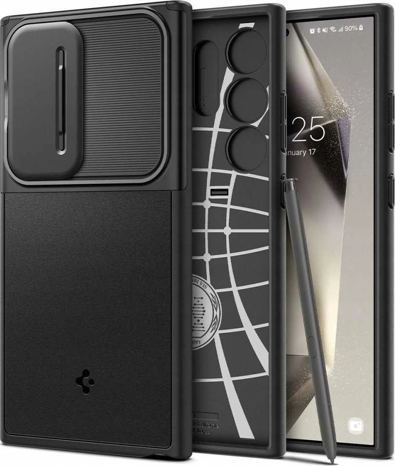 Dėklas Spigen Optik Armor Galaxy S25 Ultra juodas