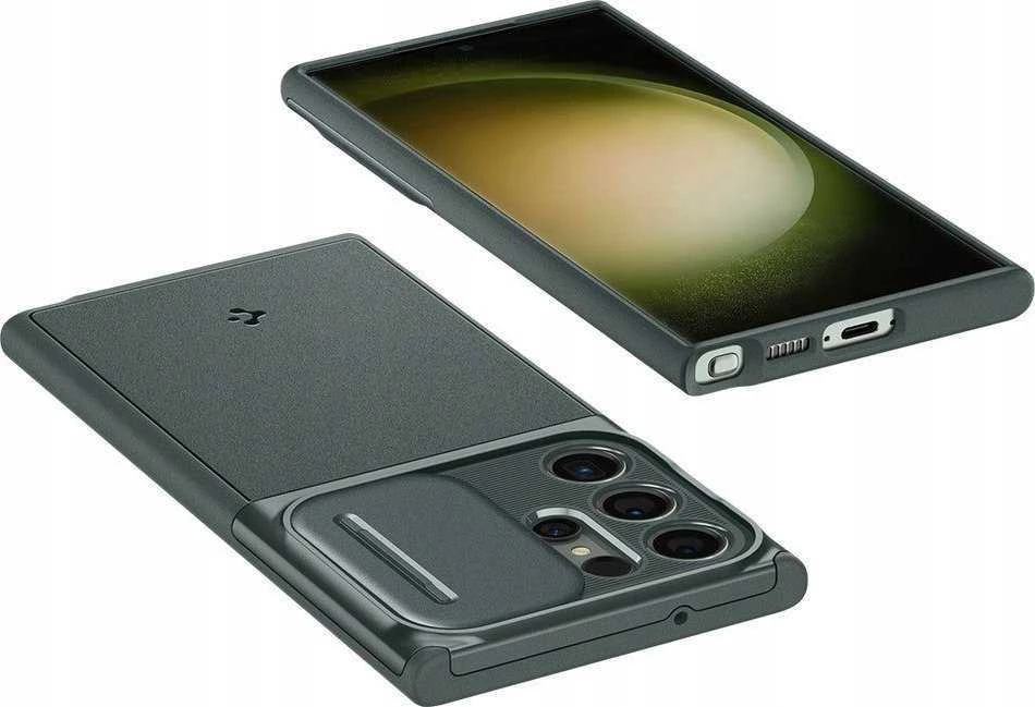 Spigen Optik Armor dėklas skirtas Samsung Galaxy S25 Ultra – žalios spalvos
