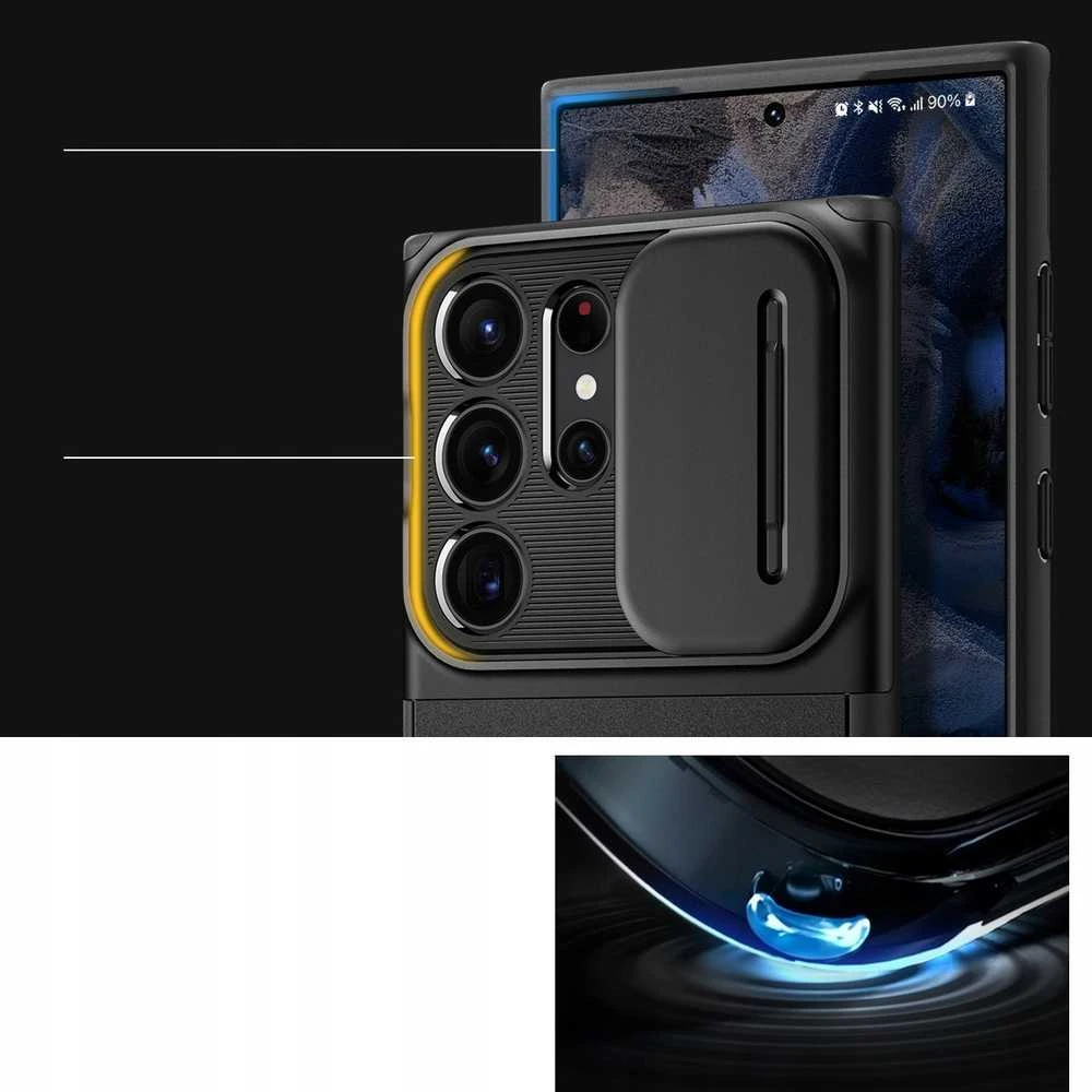 Dėklas Spigen Optik Armor Galaxy S25 Ultra juodas
