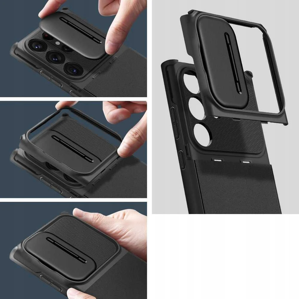Dėklas Spigen Optik Armor Galaxy S25 Ultra juodas