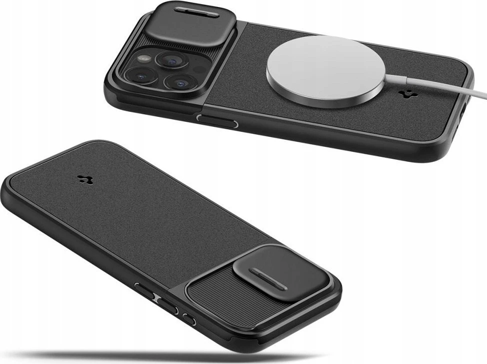 Spigen Optik Armor Mag MagSafe Apple iPhone 16 Pro Max – dėklas telefonui juodos spalvos
