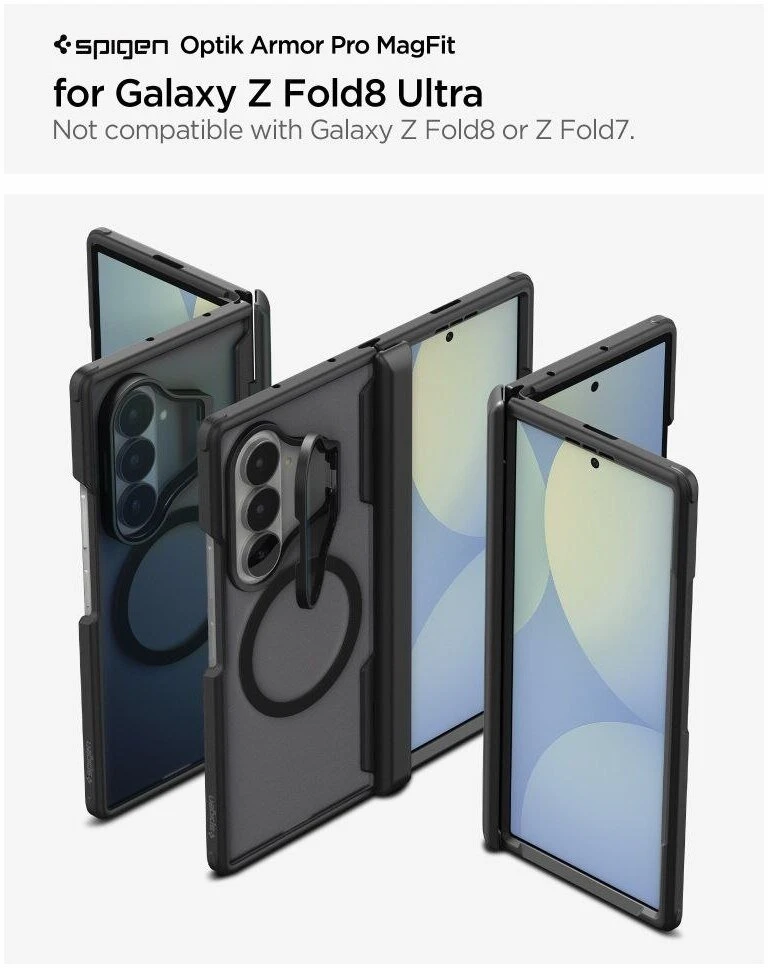 Dėklas SPIGEN OPTIK ARMOR PRO MAGSAFE GALAXY Z FOLD 8 ULTRA Juodas