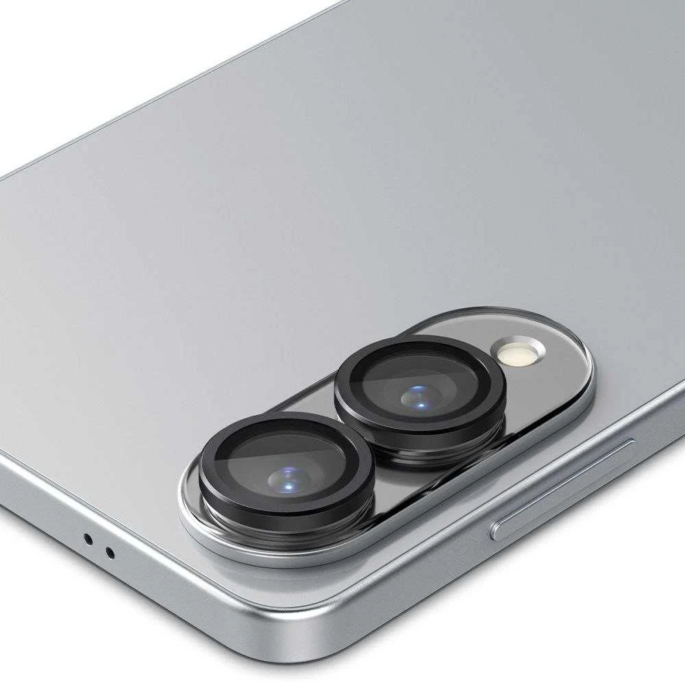Spigen Optik Pro GLAS.TR "Ez Fit" 2-pack Camera Cdėklas skirtas Samsung Galaxy S25 Edge – juodos spalvos