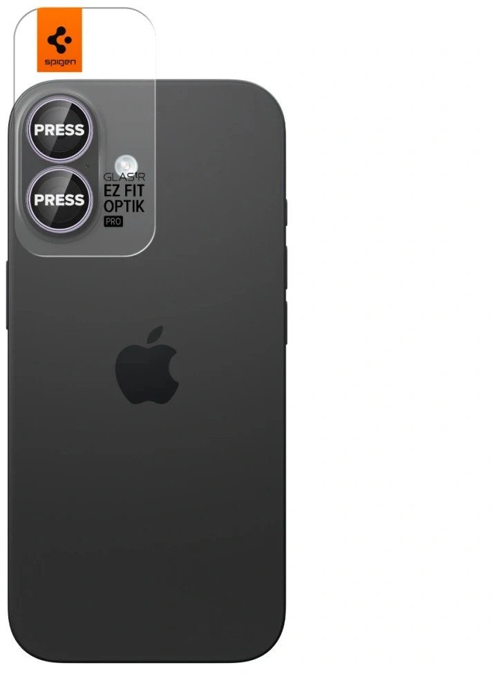 Spigen Glass tR EZ Fit Optik Pro 2 Pack, violetinė - iPhone 17