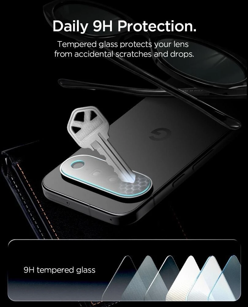 Spigen OPTIK PRO GLAS.TR EZ FIT KAMEROS APSAUGA 2-PACK GOOGLE PIXEL 11 SKAIDRI