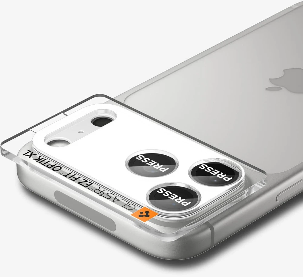 Spigen Glass tR EZ Fit Optik Pro XL 1 Pack, sidabrinis - iPhone 17 Pro Max