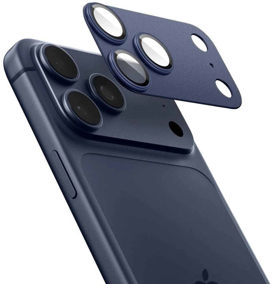 Spigen Optik Pro XL Camera Lens Glass for iPhone 17 Pro Max - Navy Mėlyna