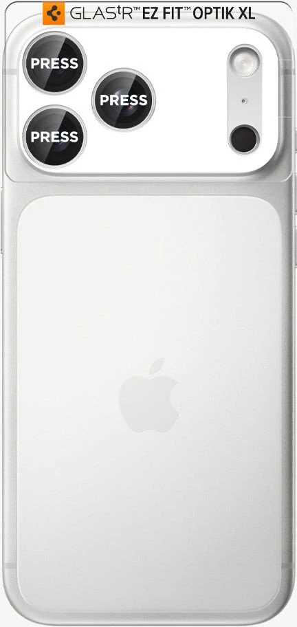 Spigen Glass tR EZ Fit Optik Pro XL 1 Pack, sidabrinis - iPhone 17 Pro Max