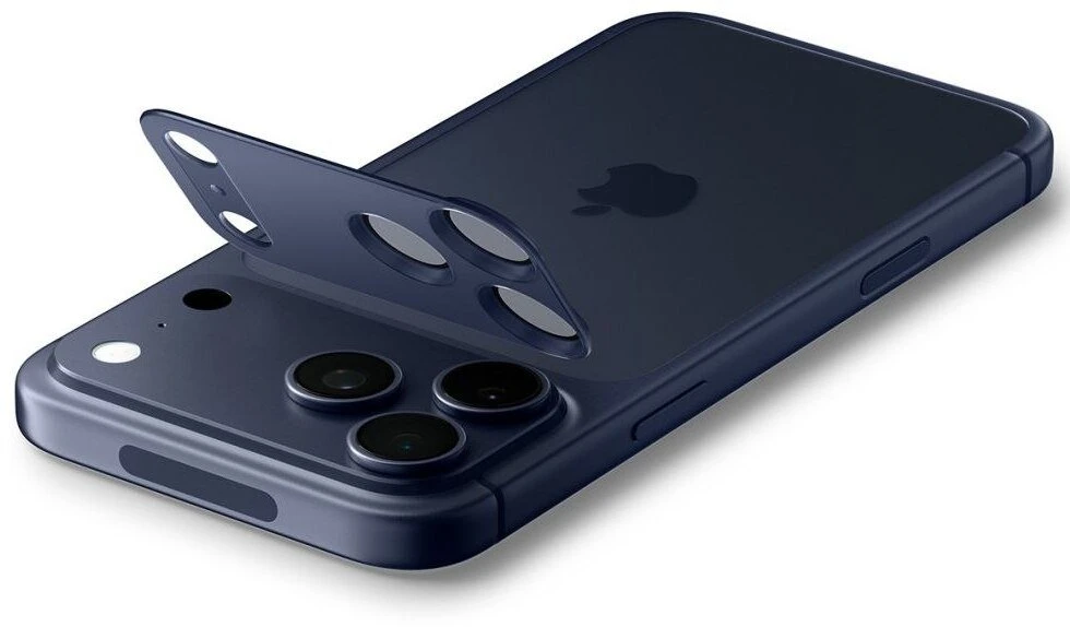 Spigen Optik Pro XL Camera Lens Glass for iPhone 17 Pro Max - Navy Mėlyna