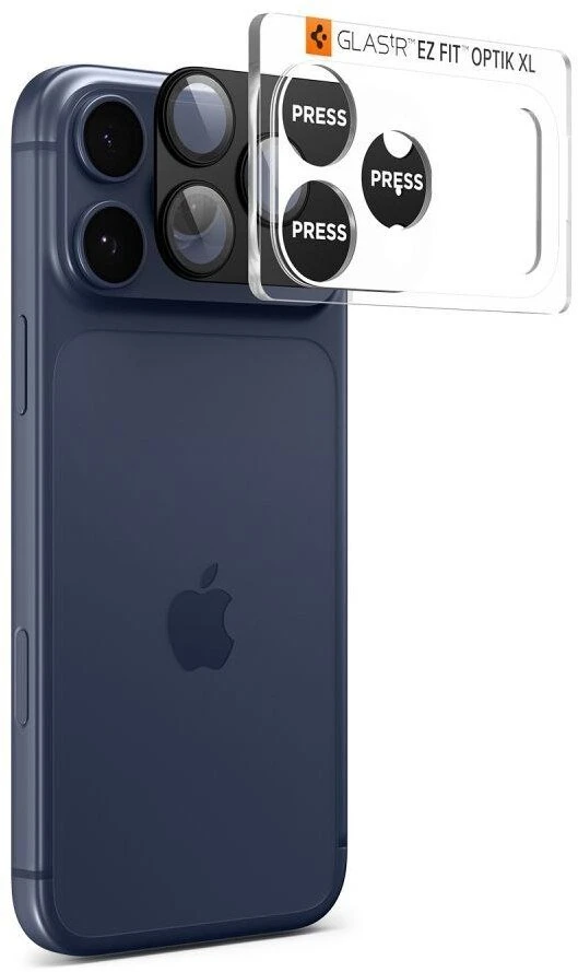 Spigen Glass tR EZ Fit Optik Pro XL 1 Pack, juodas - iPhone 17 Pro Max
