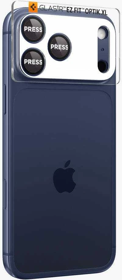 Spigen Optik Pro XL Camera Lens Glass for iPhone 17 Pro - Navy Mėlyna