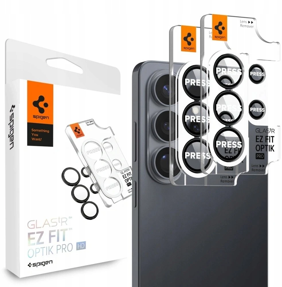 Spigen Glas.Tr Ez Fit Optik Pro HD Kamera Cover 2-pack skirtas Samsung Galaxy S26 Ultra – Juodas