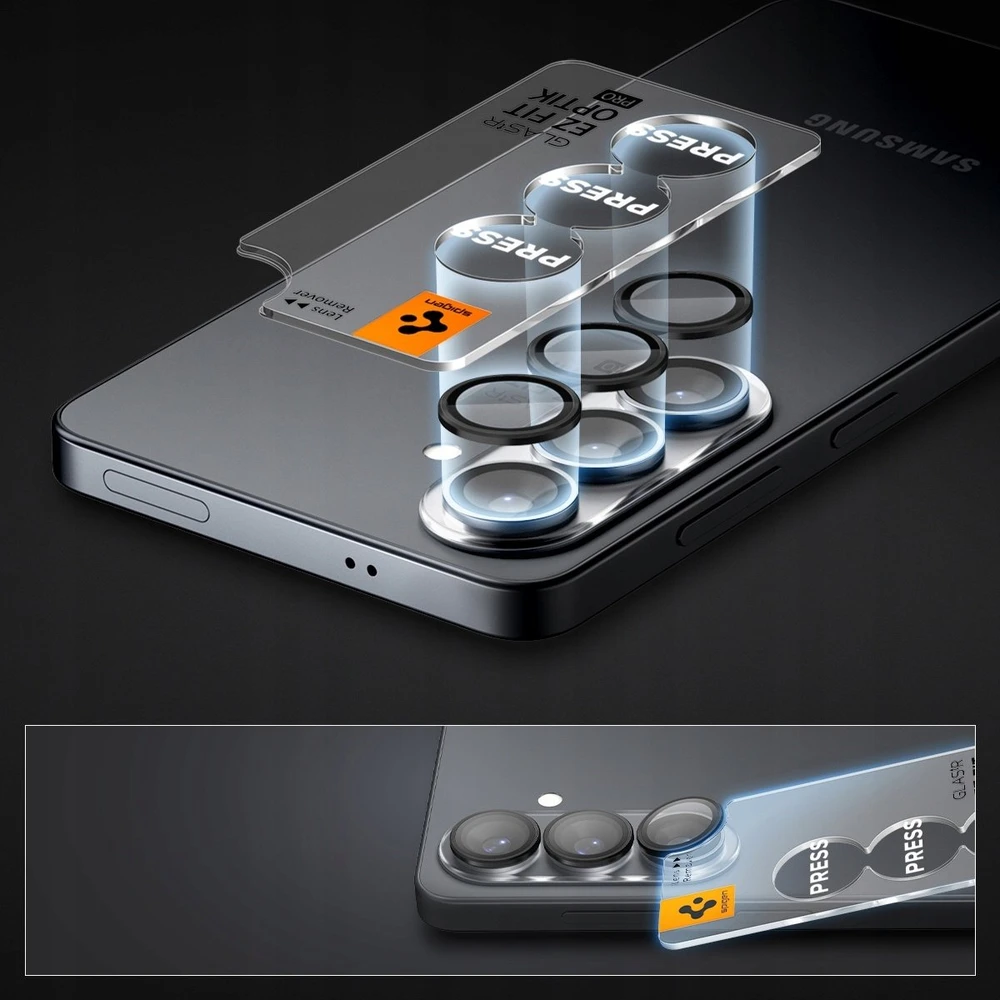 Spigen Glas.Tr Ez Fit Optik Pro HD Kamera Cover 2-pack skirtas Samsung Galaxy S26 – Juodas