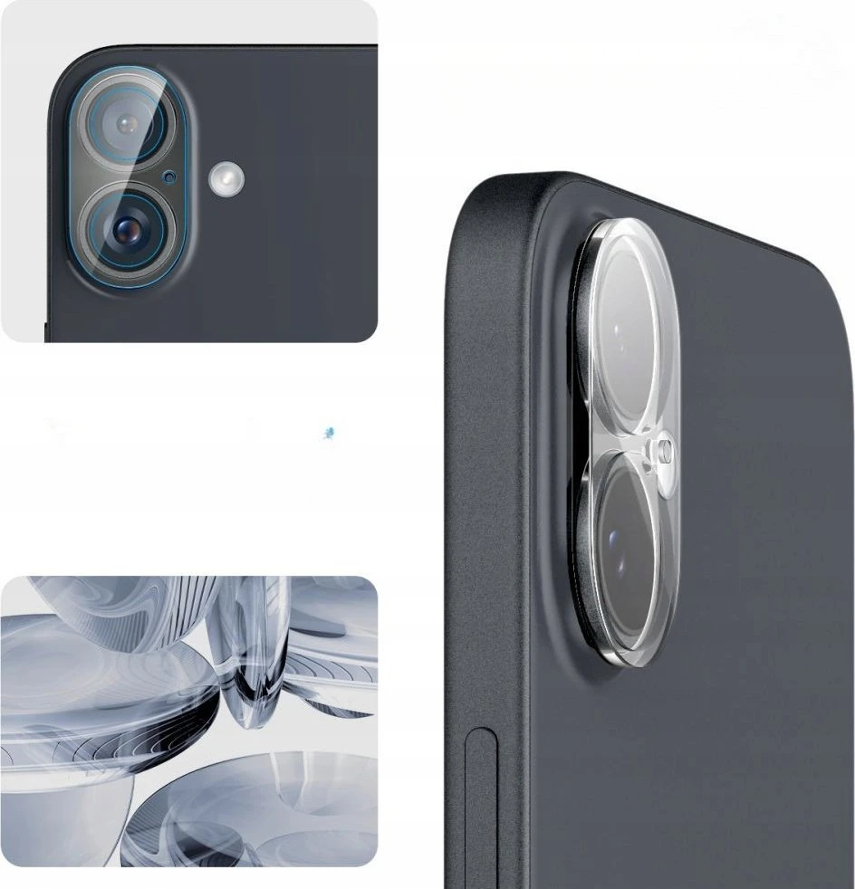 Apsauginis stiklas kamerai Apple iPhone 16 / Apple iPhone 16 Plus Spigen Optik Glas.tr kameros apsauga 2 vnt. Crystal Clear