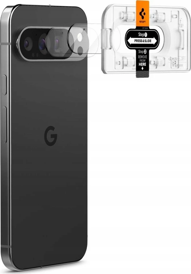 Kameros apsauga Google Pixel 9 Pro Spigen Optik. TR ”EZ FIT” kameros apsauga 2-pack Crystal Clear