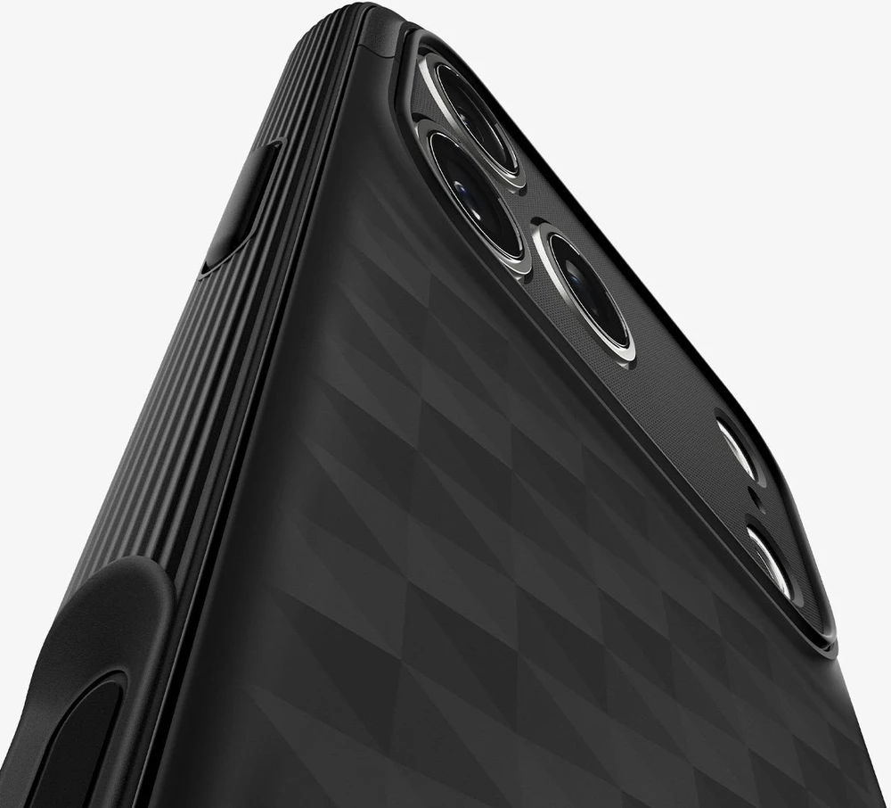 Spigen Parallax „S” MagSafe dėklas skirtas Apple iPhone 17Pro – matinis juodos spalvos