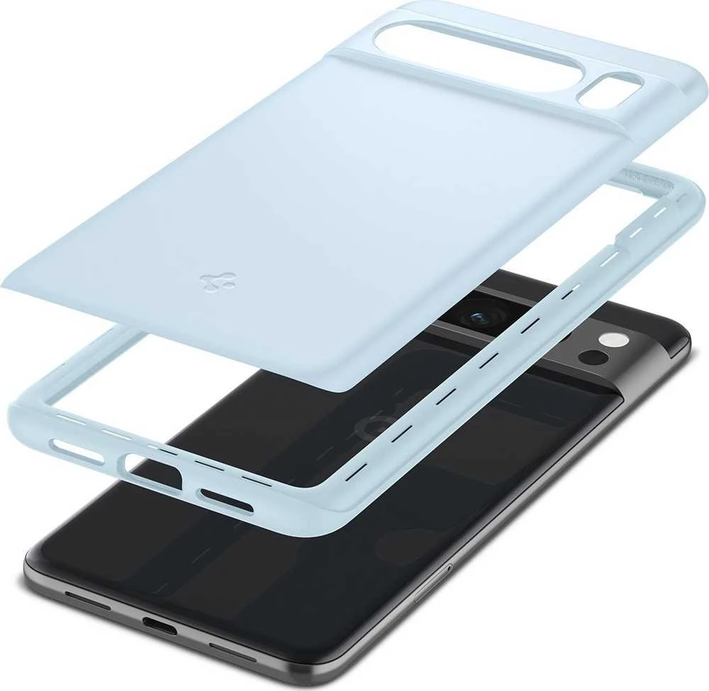 Dėklas Spigen Thin Fit, prislopinta mėlyna - Google Pixel 8 Pro