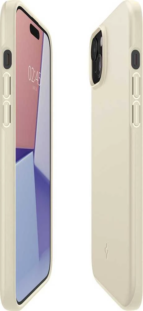 Spigen Thin Fit dėklas skirtas Apple iPhone 15 Plus,  spalva - Mute Beige