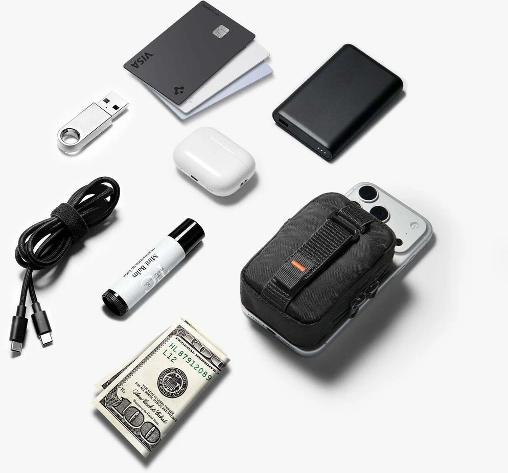 Dėklas Spigen Portable Organizer Pouch TintapZip MagSafe, juodos spalvos