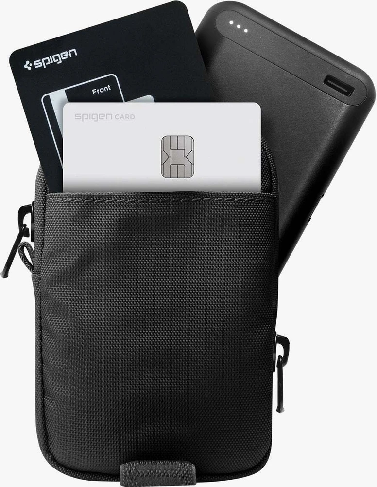 Dėklas Spigen Portable Organizer Pouch TintapZip MagSafe, juodos spalvos