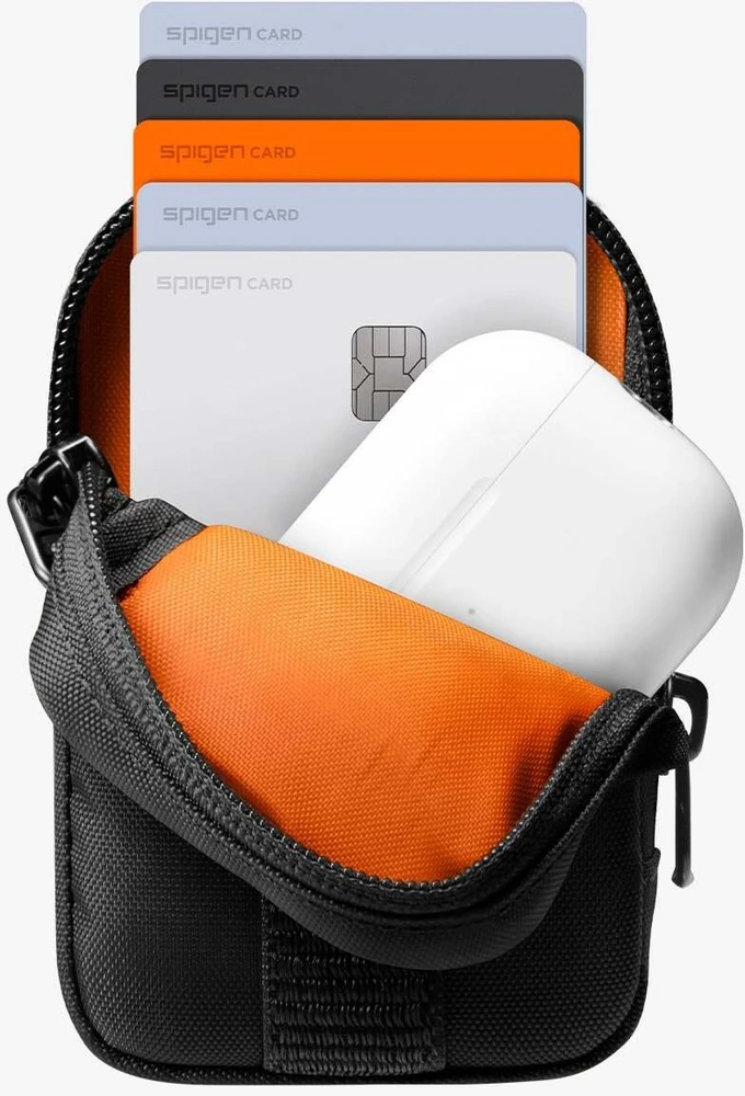 Dėklas Spigen Portable Organizer Pouch TintapZip MagSafe, juodos spalvos