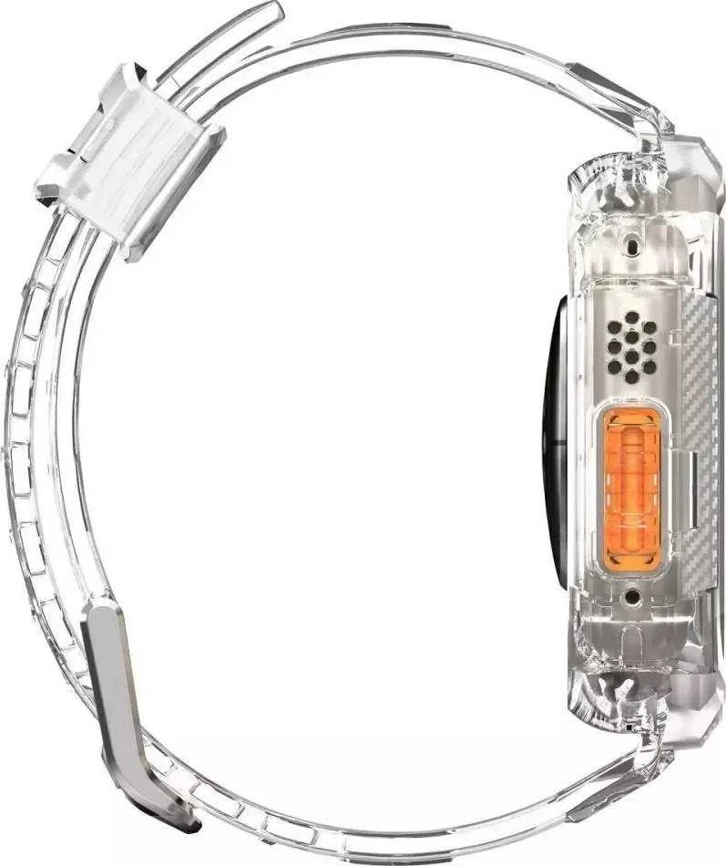 Spigen Rugged Armor Pro Case – dirželis su dėklu, skirtas Watch Ultra 49 mm (permatomas)