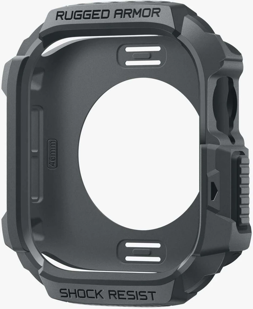 „Spigen Rugged Armor 2“, tamsiai pilka – „Apple Watch 11“ 46 mm